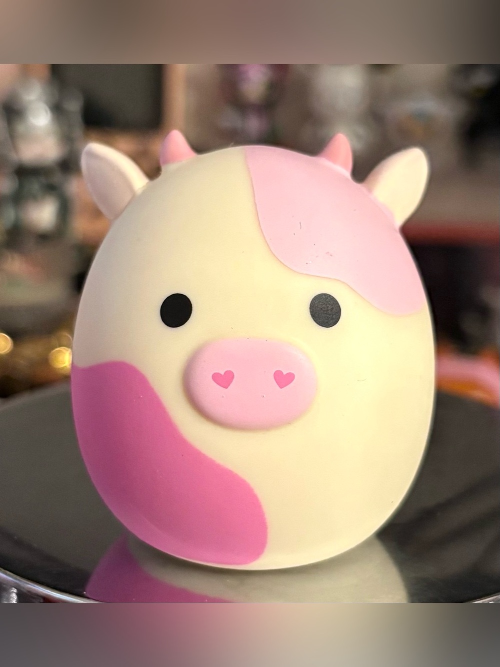 Caedyn the Cow with Heart Nostrils 2.5" Squooshems Squishmallow Squishy Toy